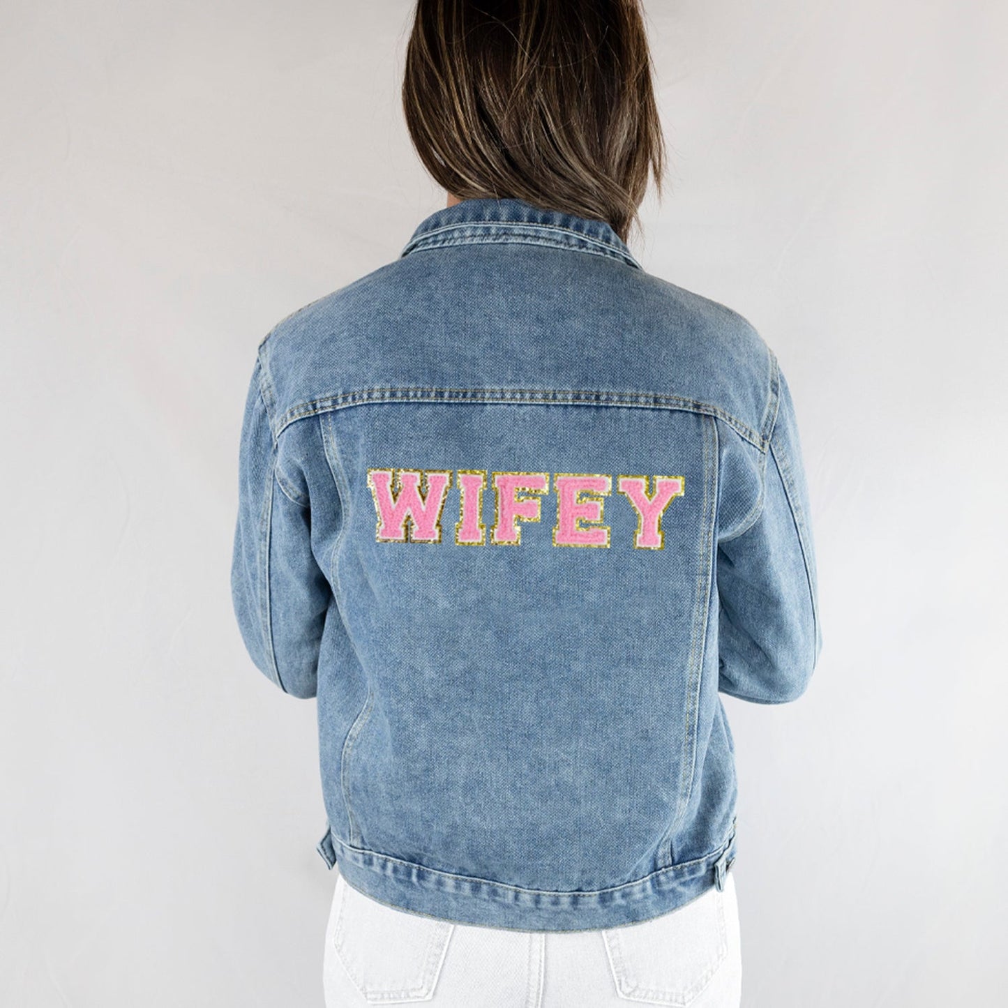 Blue Custom Bridal Jean Jacket