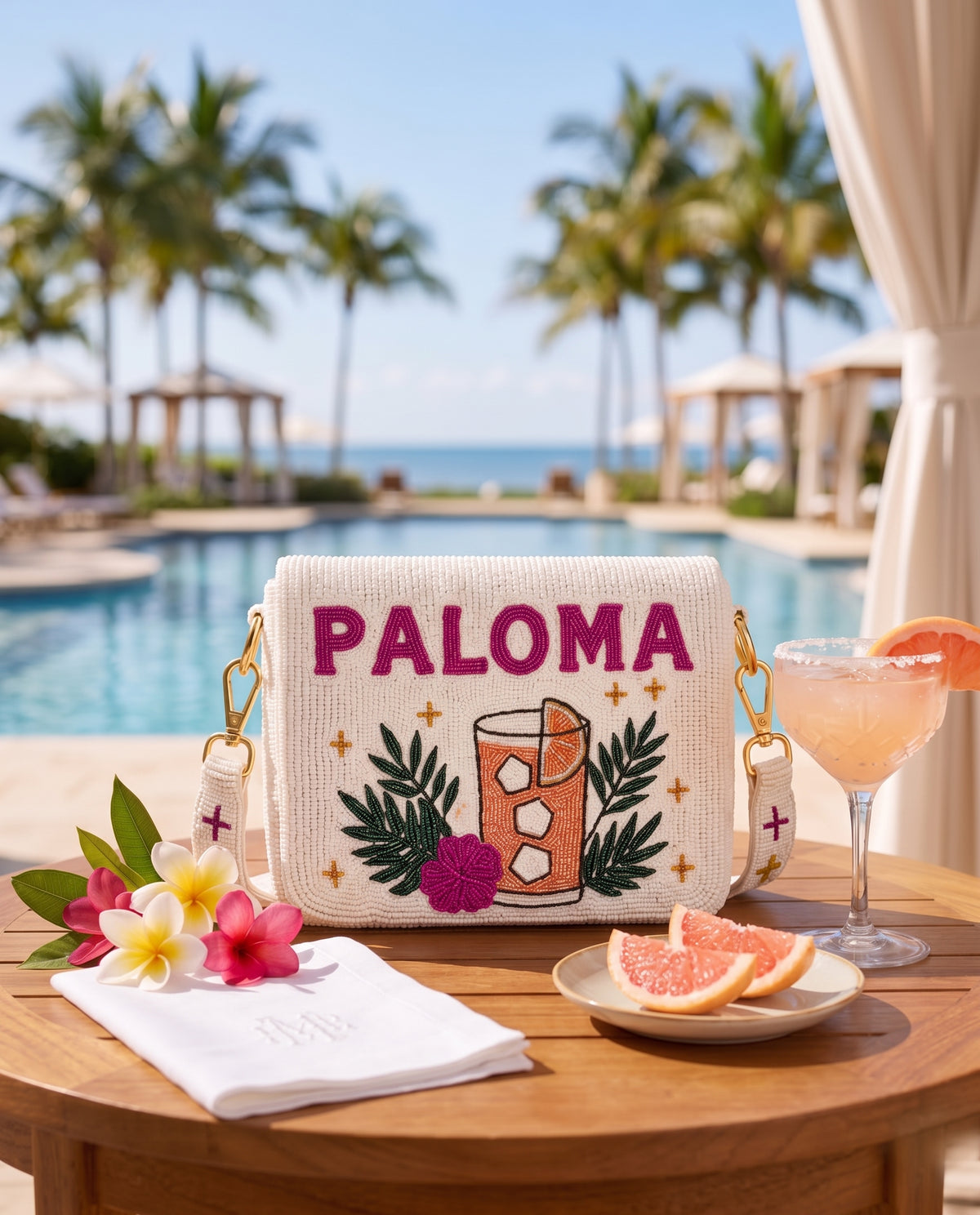 Paloma Cocktail Beaded Clutch