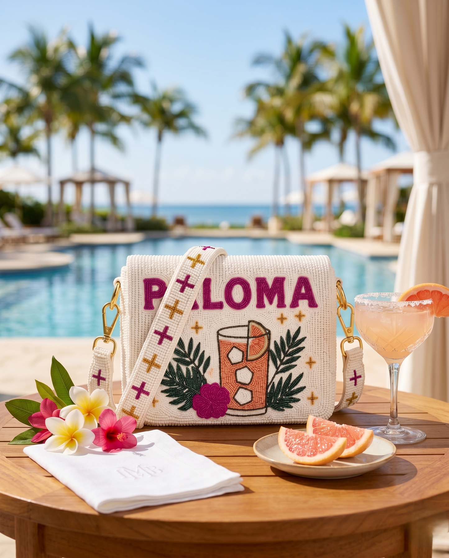 Paloma Cocktail Beaded Clutch