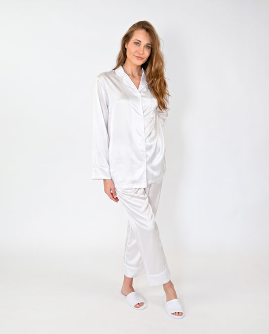 Pajama Pant Set - White