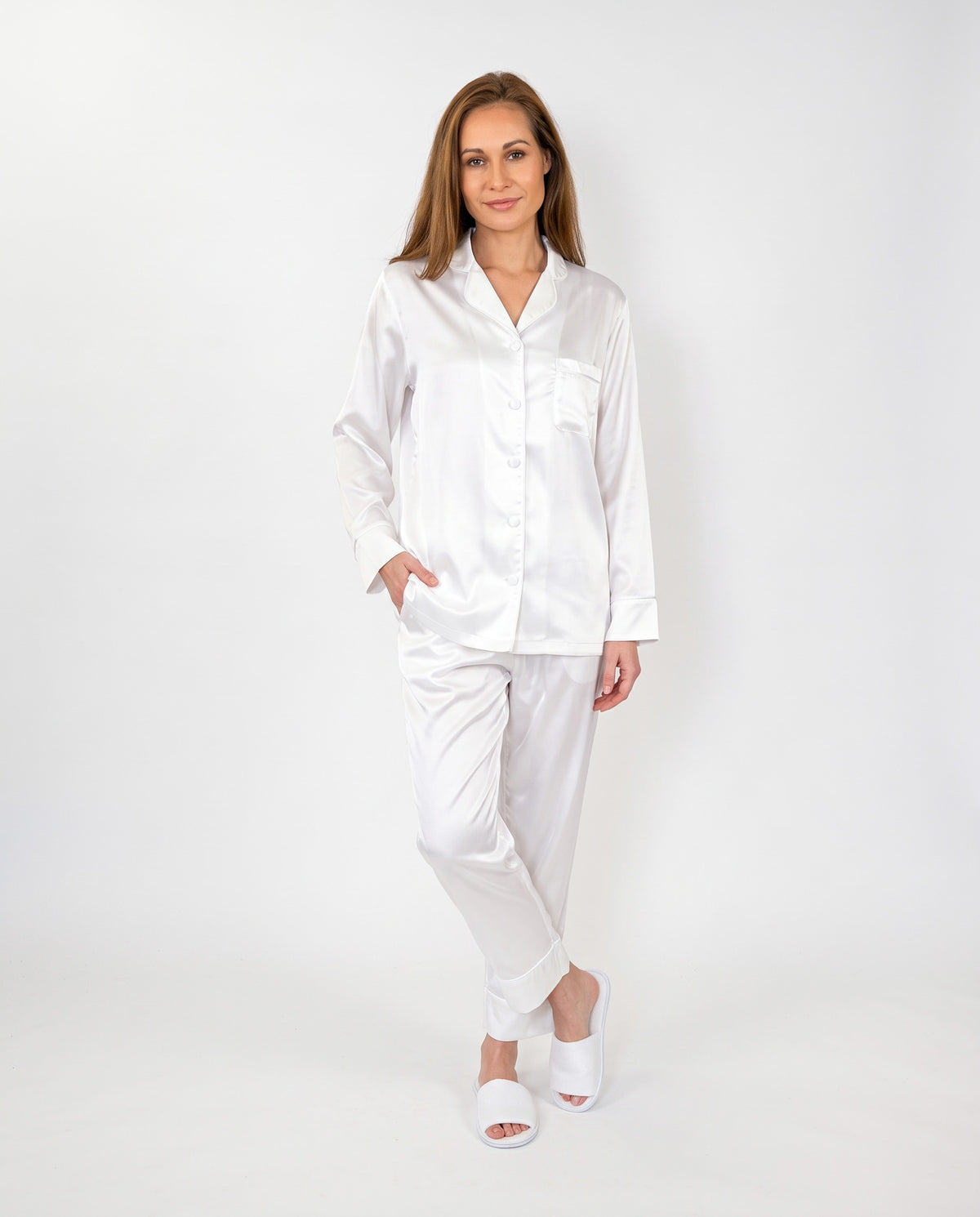 Pajama Pant Set - White