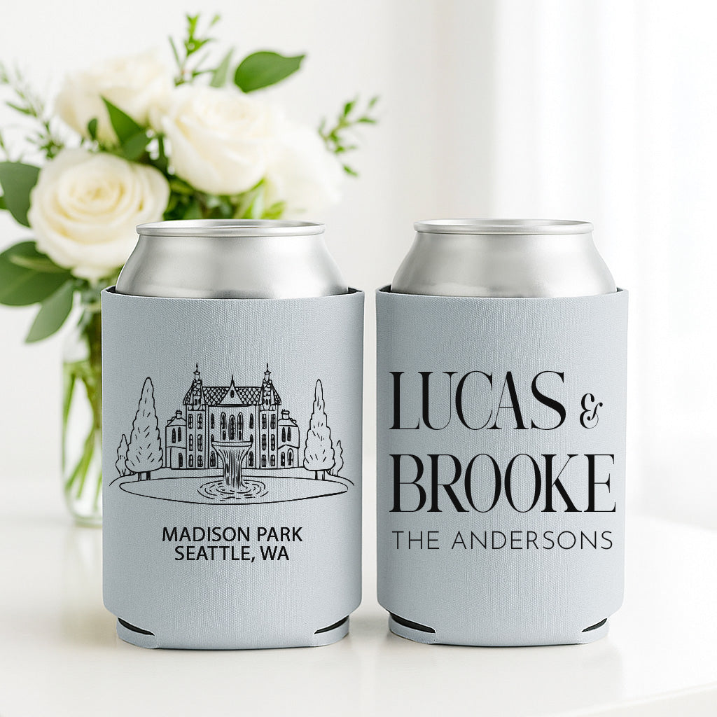 Special Place Wedding Can Coolers
