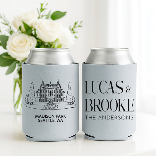 Special Place Wedding Can Coolers