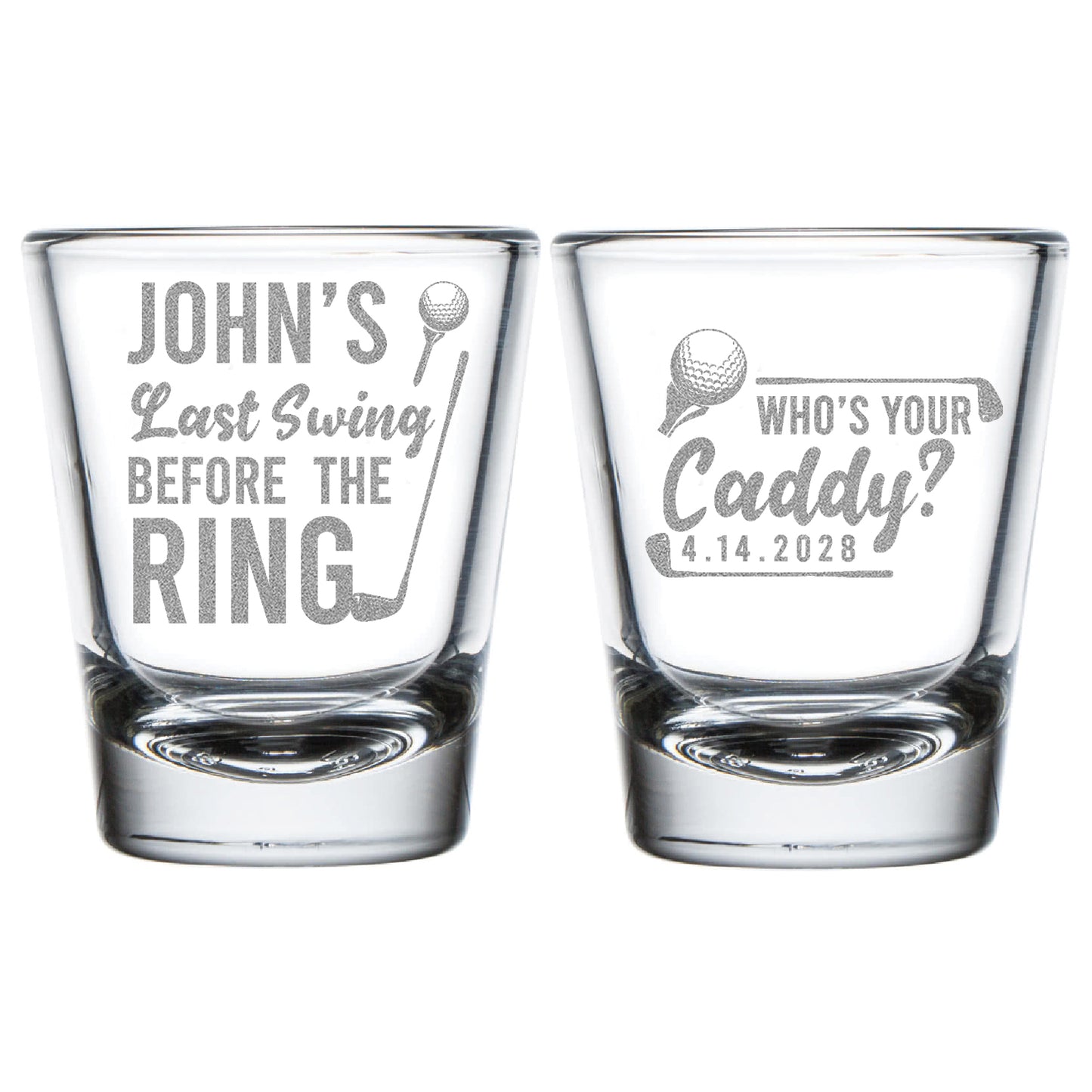 Golf Bachelor Party Shot Glass Favors (PK 237)