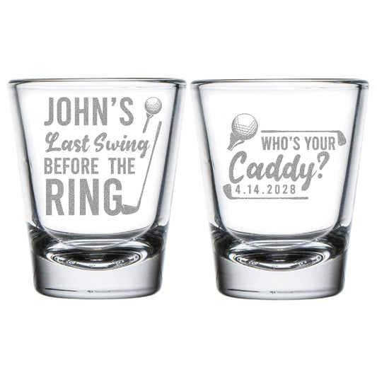 Golf Bachelor Party Shot Glass Favors (PK 237)