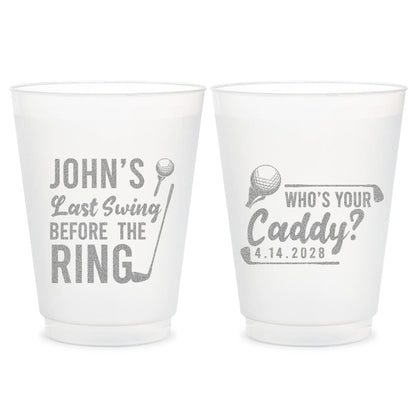 Golf Bachelor Party Frosted Cup Favors (PK 237)