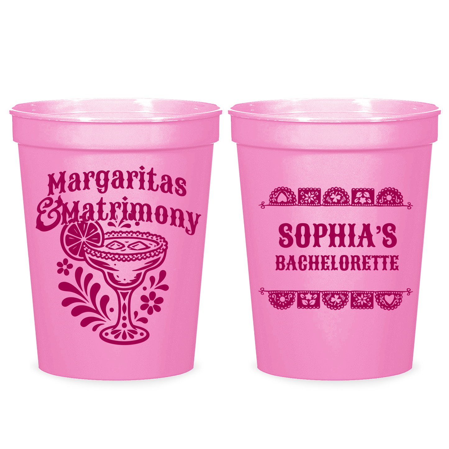 Margaritas & Matrimony Stadium Cups (PK 461)
