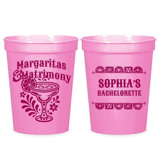 Margaritas & Matrimony Stadium Cups (PK 461)
