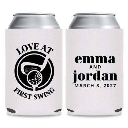 Golf Themed Wedding Can Coolers