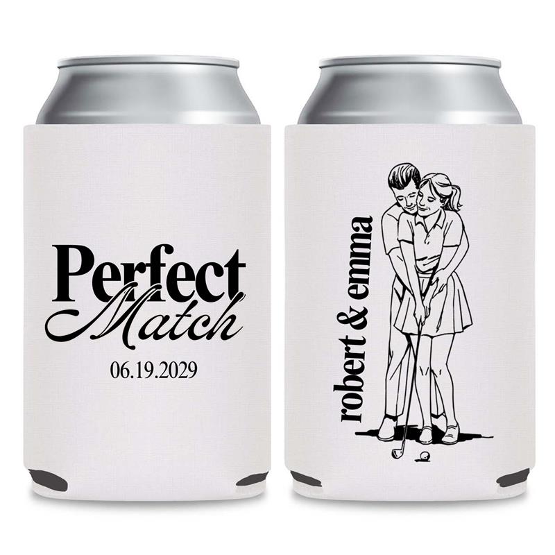 Golf Themed Wedding Can Coolers
