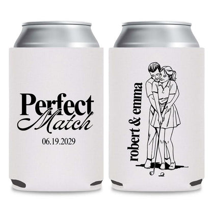 Golf Themed Wedding Can Coolers