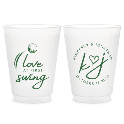 Love At First Swing Golf Frosted Cups (PPP 52)