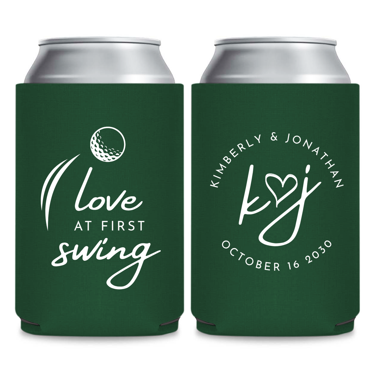 Golf Themed Wedding Can Coolers