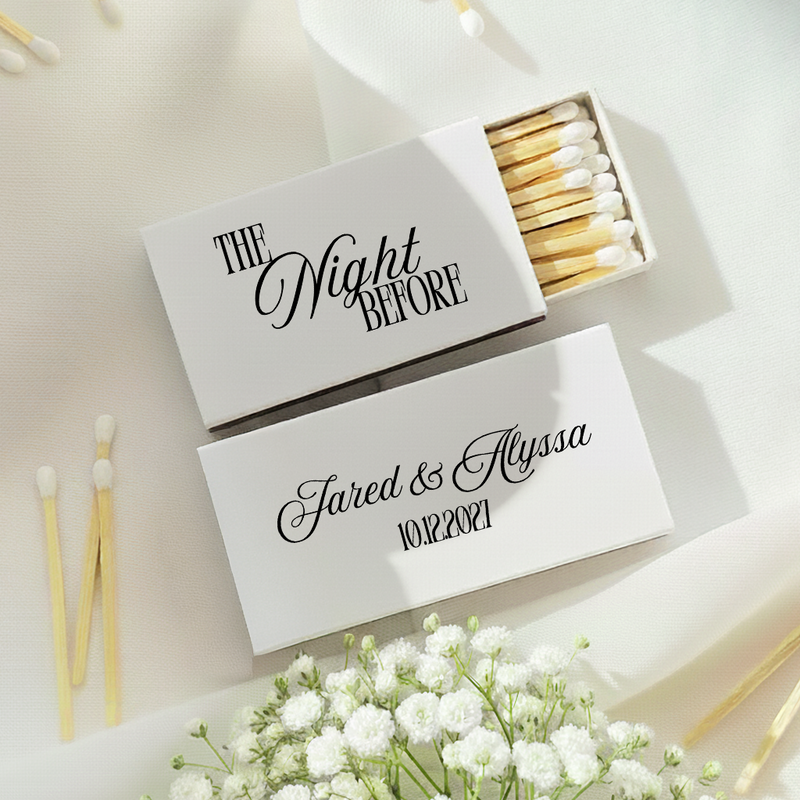 The Night Before Elegant Matchbox Favors (PPP 58)