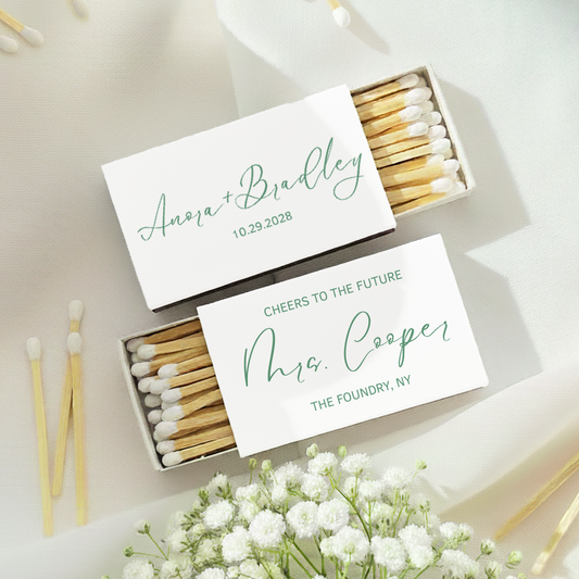 Green Script Couple Matchbox (PPP 54)