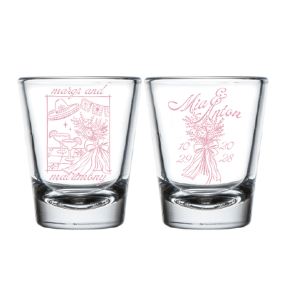 Margs & Matrimony Floral Shot Glasses (PPP 71)
