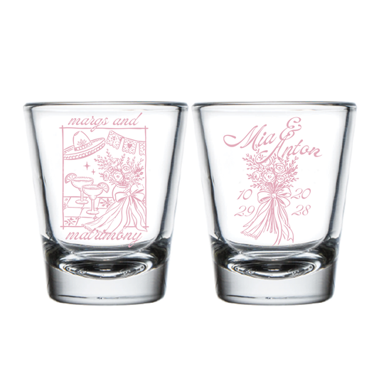 Margs & Matrimony Floral Shot Glasses (PPP 71)