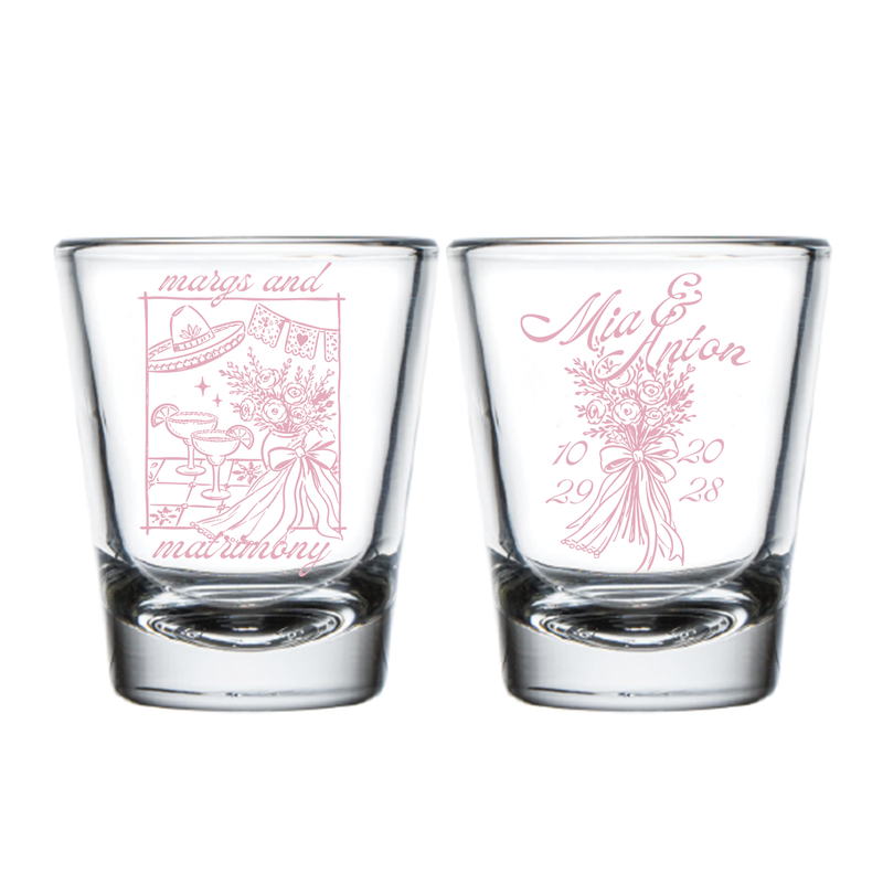 Margs & Matrimony Floral Shot Glasses (PPP 71)