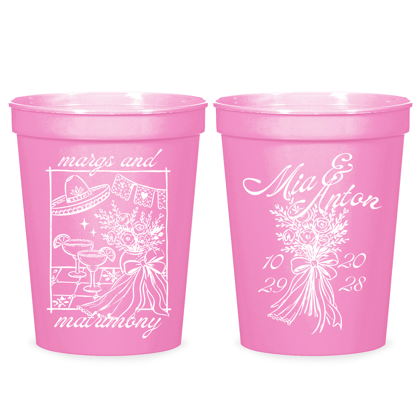 Margs & Matrimony Floral Stadium Cups (PPP 71)