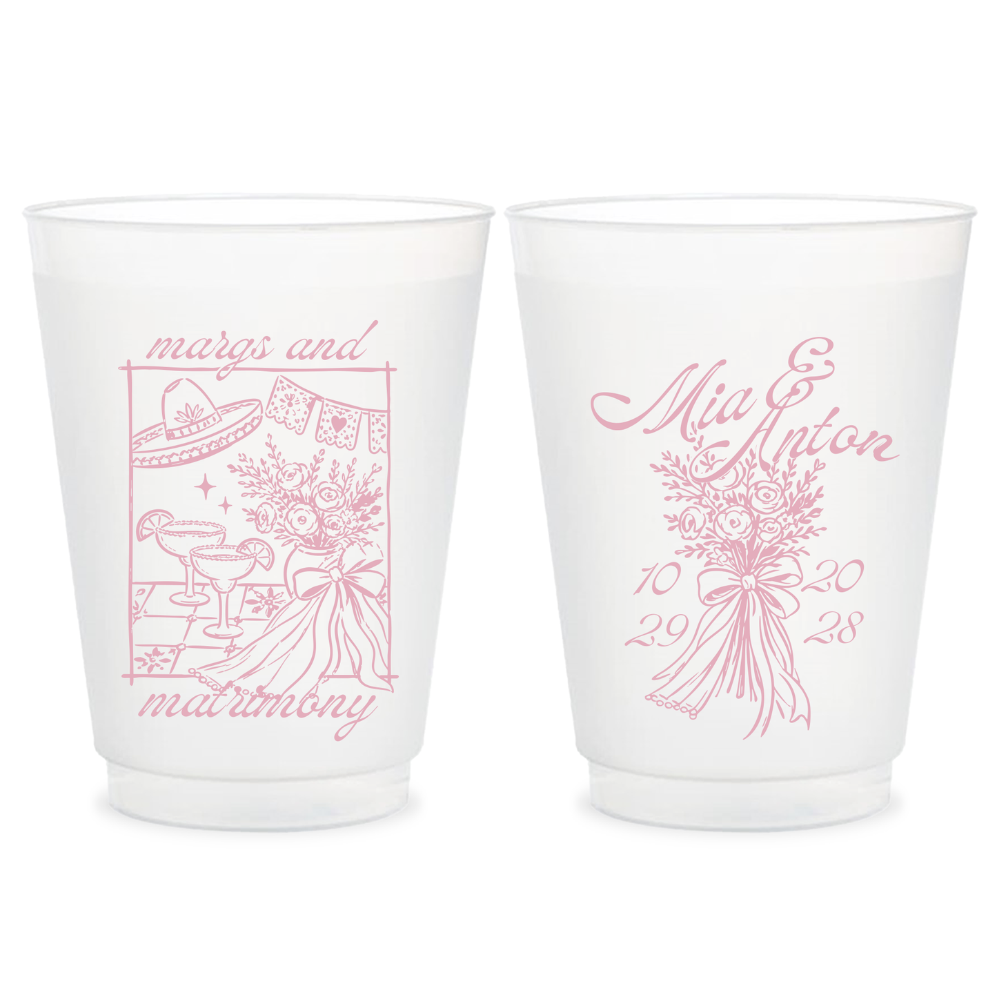 Margs & Matrimony Floral Frosted Cups (PPP 71)