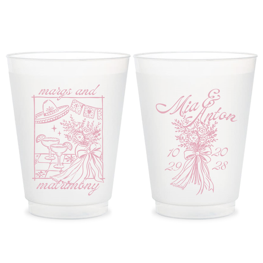 Margs & Matrimony Floral Frosted Cups (PPP 71)