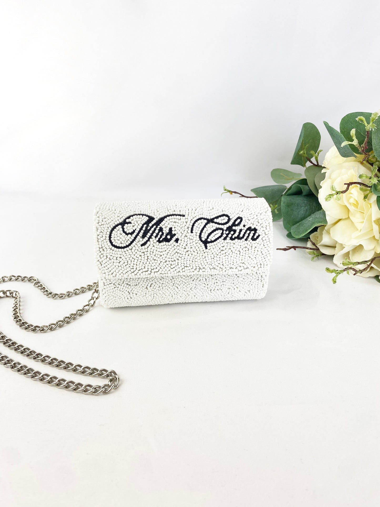 Custom Mini Beaded Bridal Clutch