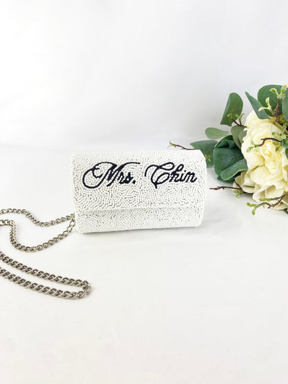 Custom Mini Beaded Bridal Clutch