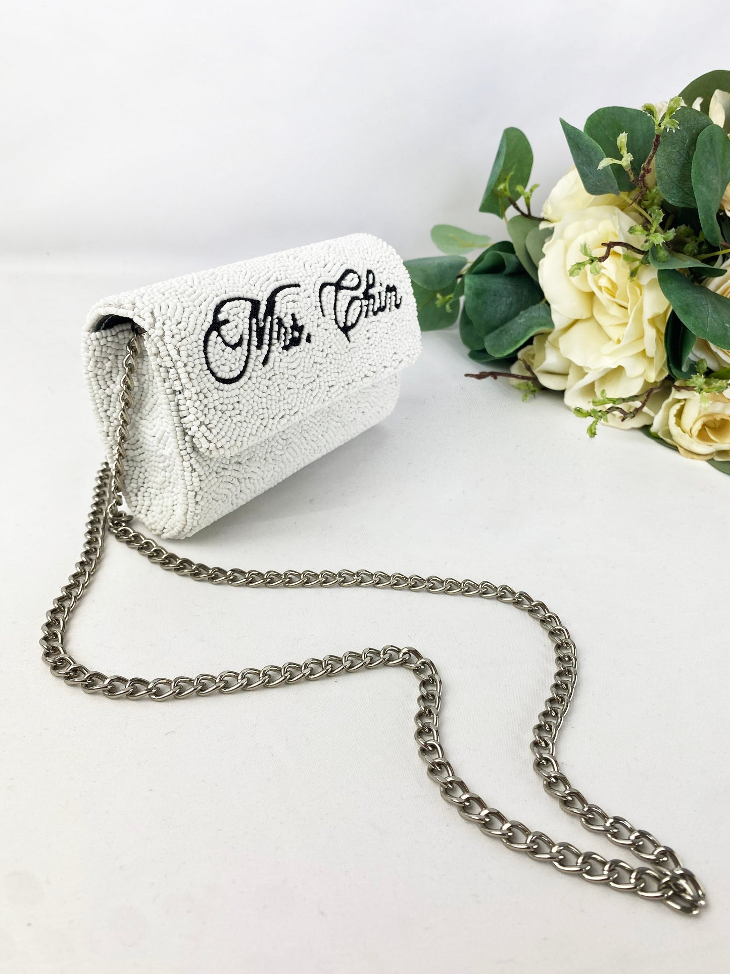 Custom Mini Beaded Bridal Clutch