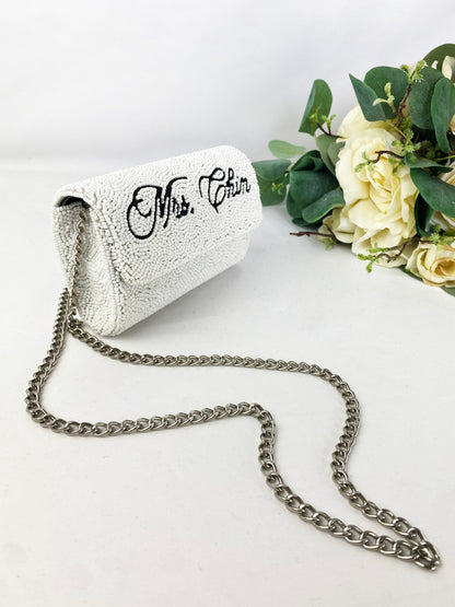 Custom Mini Beaded Bridal Clutch