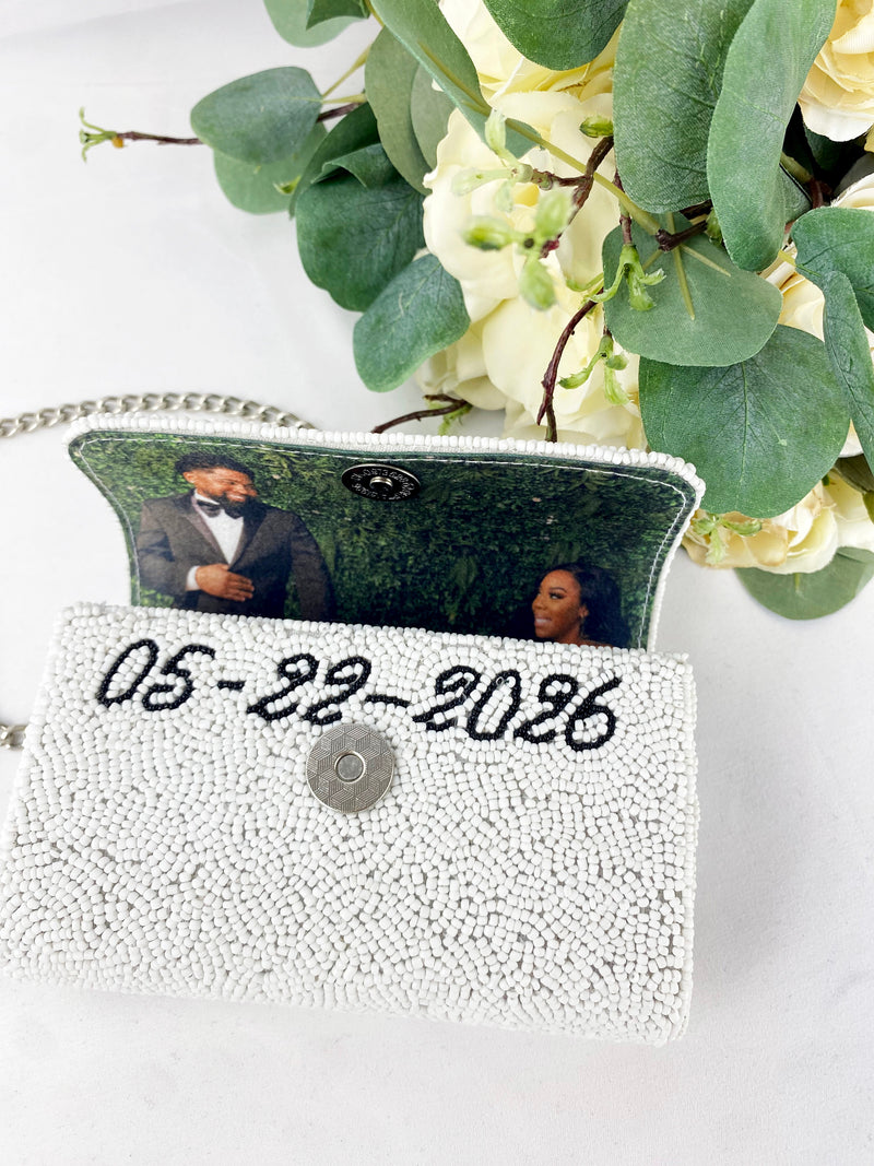 Custom Mini Beaded Bridal Clutch