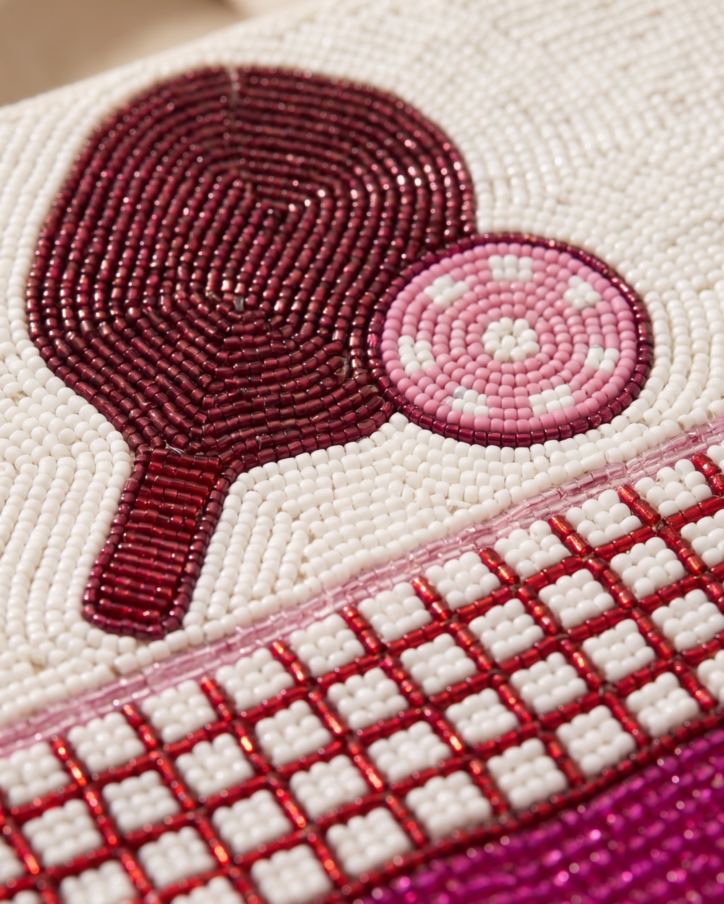 Pickleball Beaded Mini Luxe Tote Bag