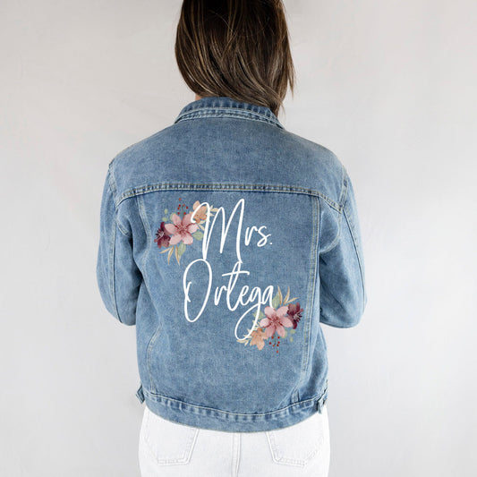 Flowery Bridal Denim Jacket