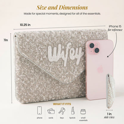 Wifey Clutch Bag - Bridal Purse & Handbag Gifts