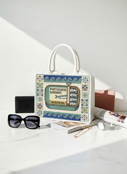 Sardine Beaded Tote Bags