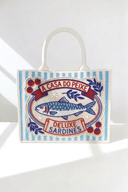 Sardine Beaded Tote Bags