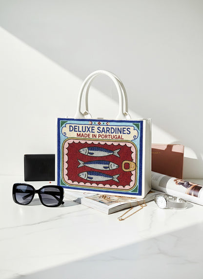 Sardine Beaded Tote Bags