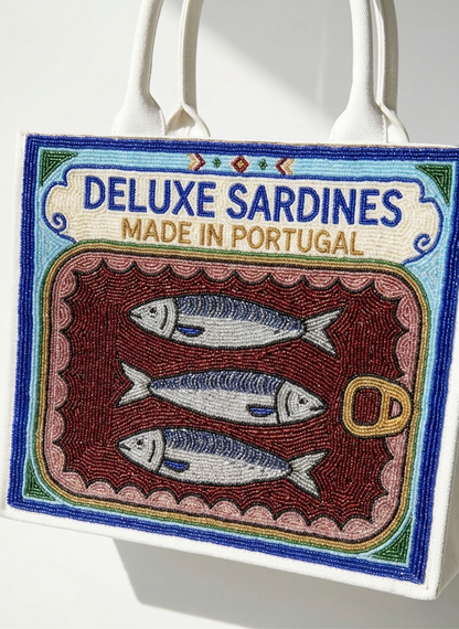 Sardine Beaded Tote Bags