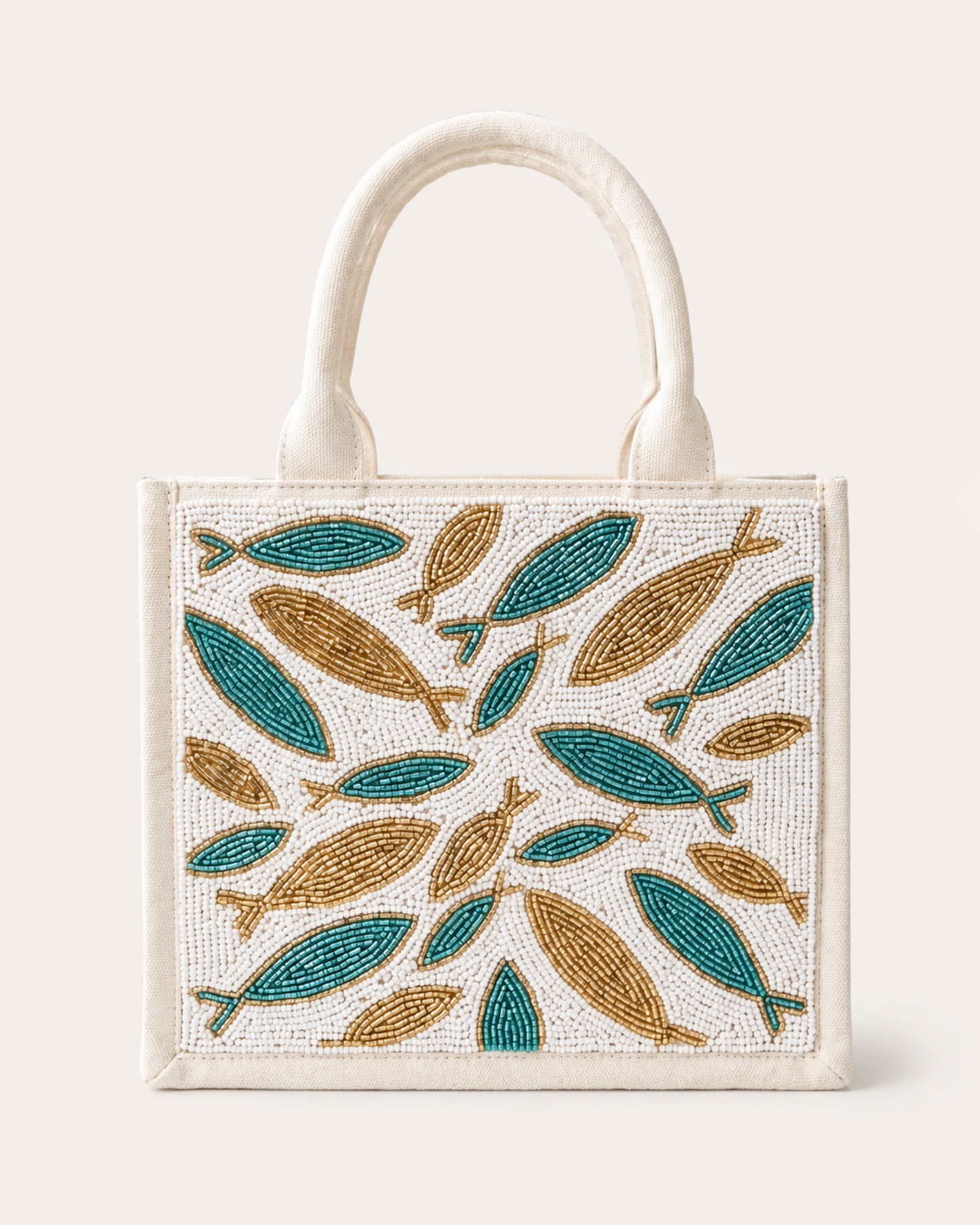 Beaded Fish Mini Tote