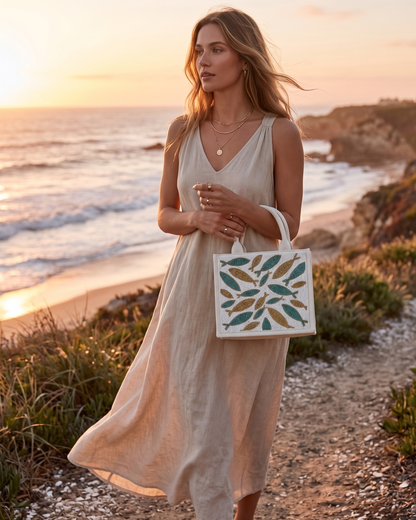 Beaded Fish Mini Tote