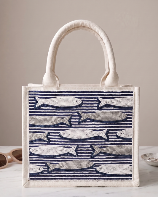 Sardine Beaded Mini Tote