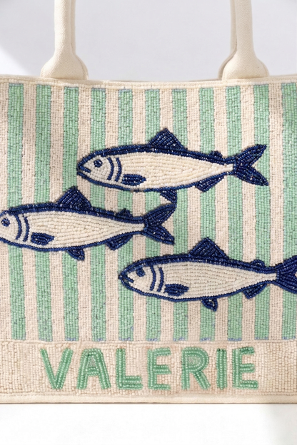 Sardine Beaded Tote Bags