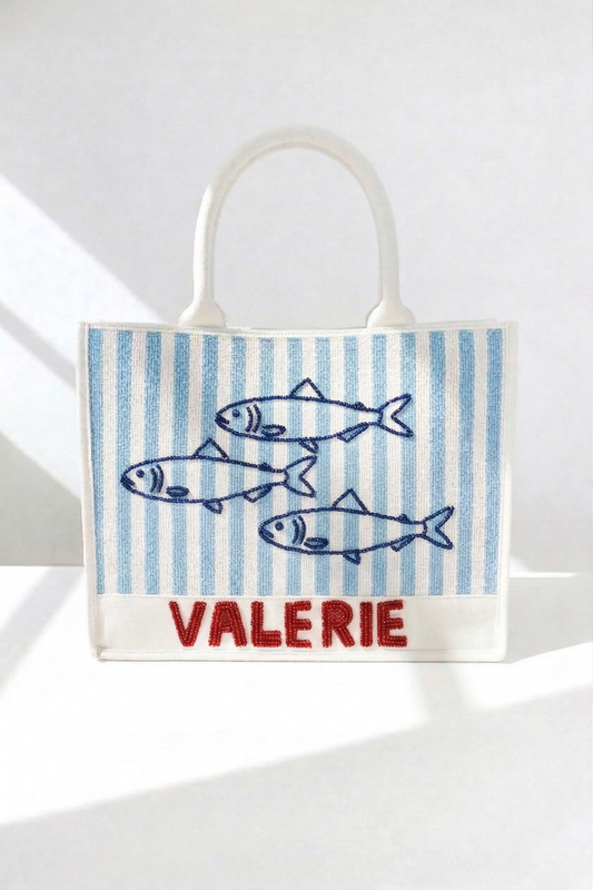Sardine Beaded Tote Bags