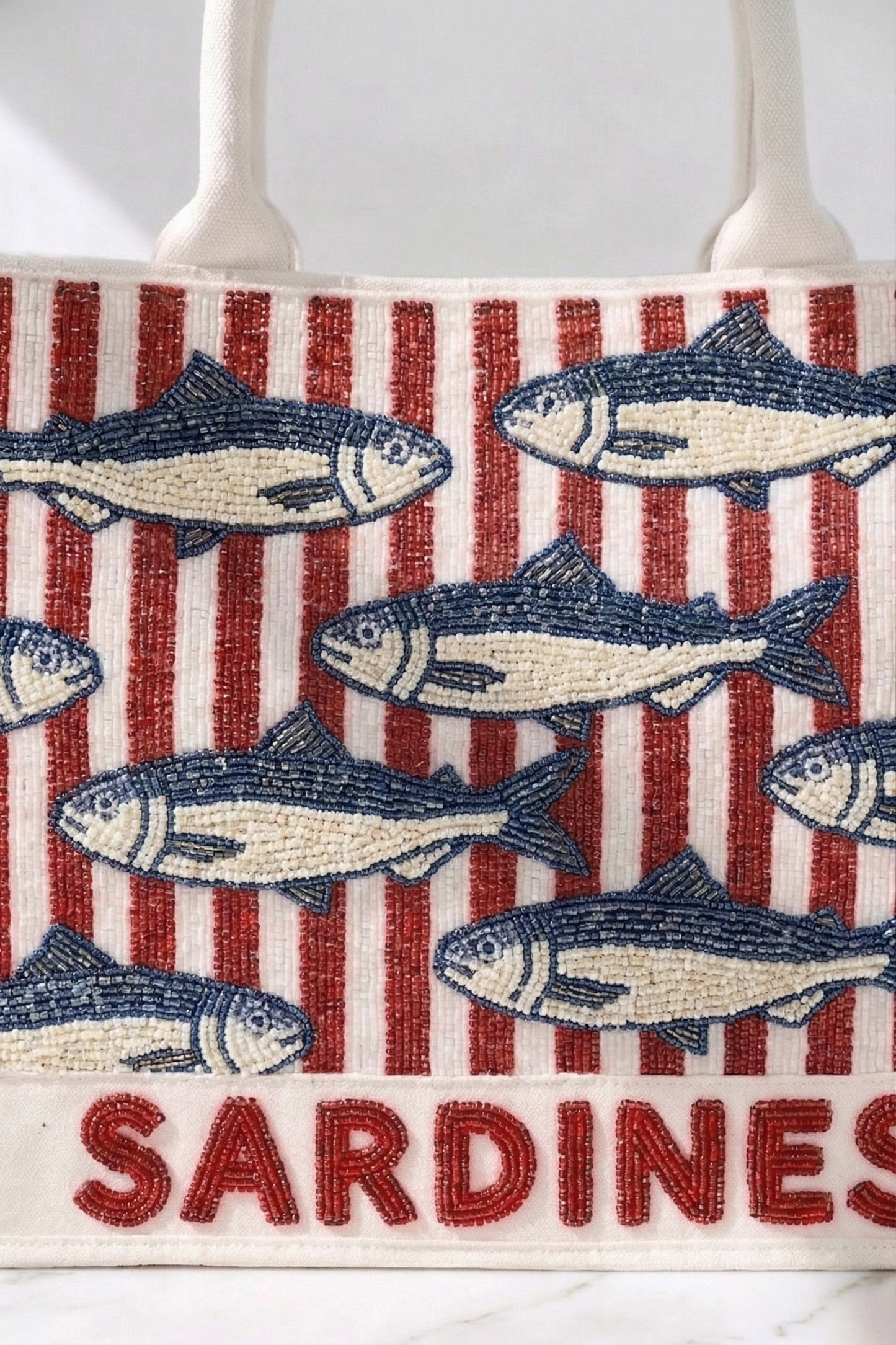 Sardine Beaded Tote Bags