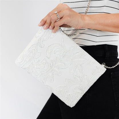 Mother of the Bride Sequin Zip Clutch