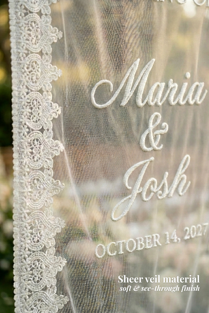 Custom Wedding Lace Entrance Banner