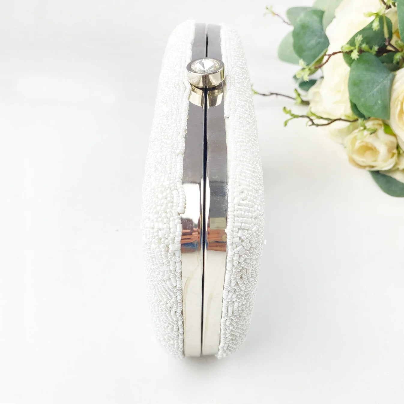 Beaded Bridal Box Clutch