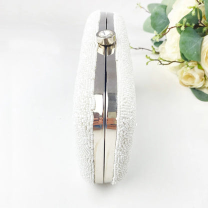 Beaded Bridal Box Clutch