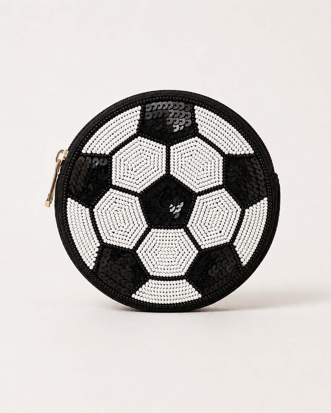 Soccer Ball Beaded Coin Purse