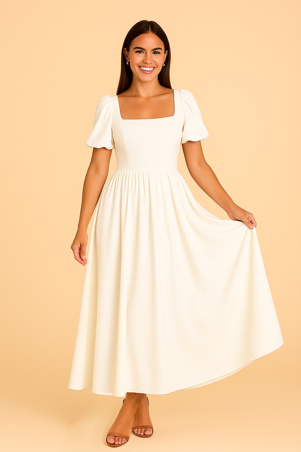 The Puff Midi Gown