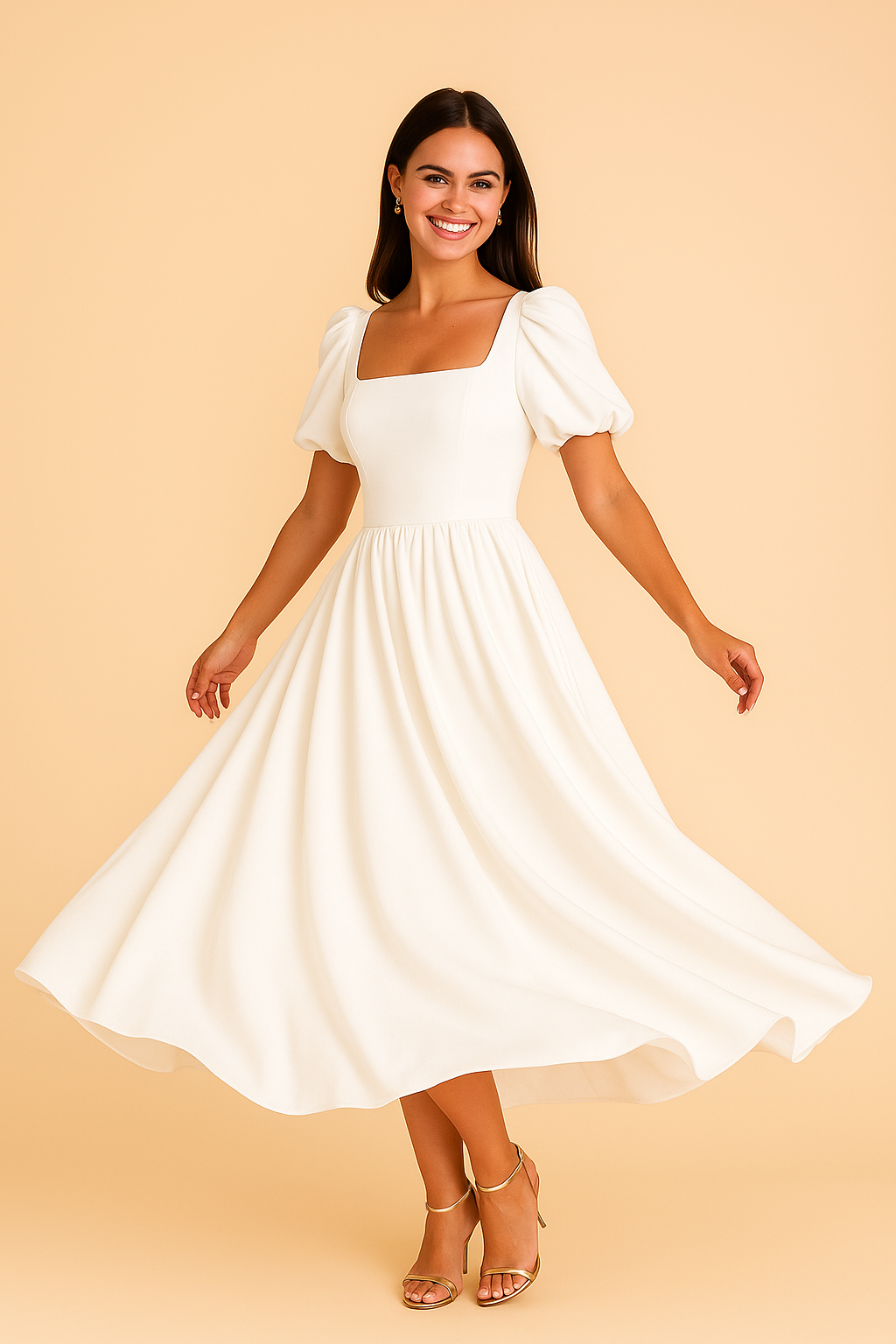 The Puff Midi Gown